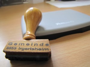 Stempel der ehemaligen Gemeinde Irgertsheim