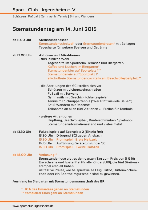 Der Sternstundentag in Irgertsheim im Überblick